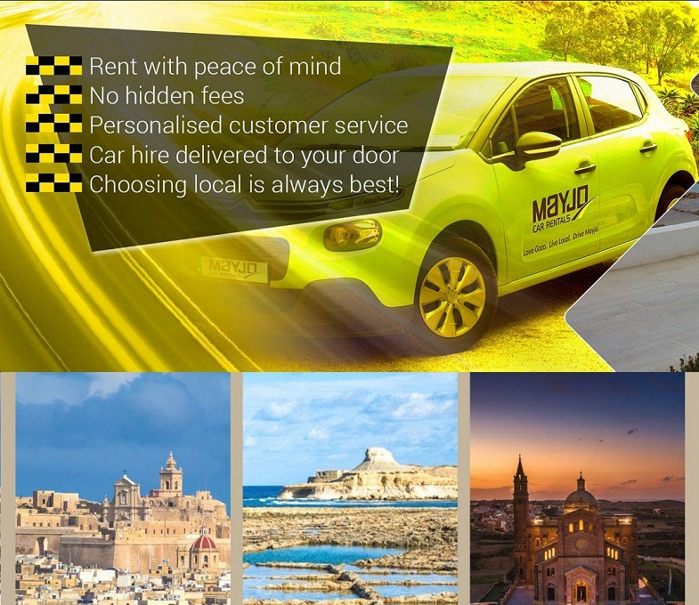 The local car hire & airport transfers company in Gozo Mayjo car rental