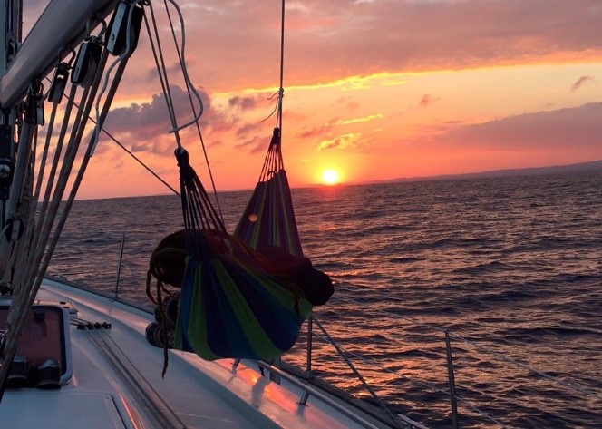 Sunset from a boat